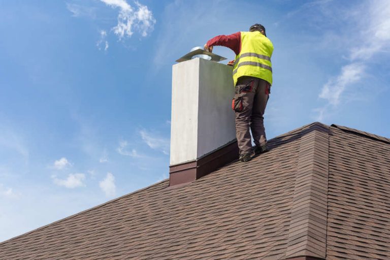 Chimney repair and chimney roofing work